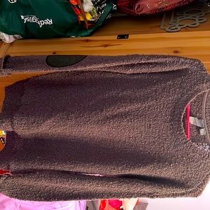 Grey Scoop Neck Sweater with elbow pads